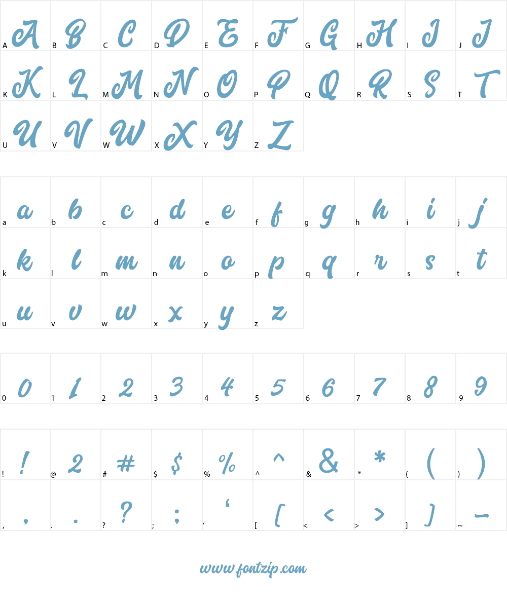 Marttabuck DEMO Font Character